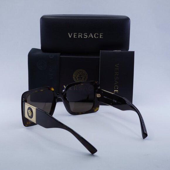 Versace VE4405 108/73 Square Sunglasses – Havana/Dark Brown main image 9